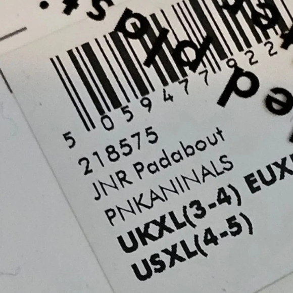 Joules Girls pink animal print Padabout Slipper Sock size xlarge 4-5 - Picture 8 of 8